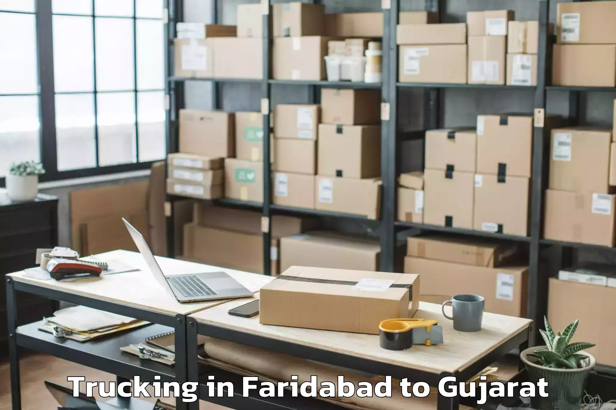 Hassle-Free Faridabad to Gujarat National Law Universit Trucking